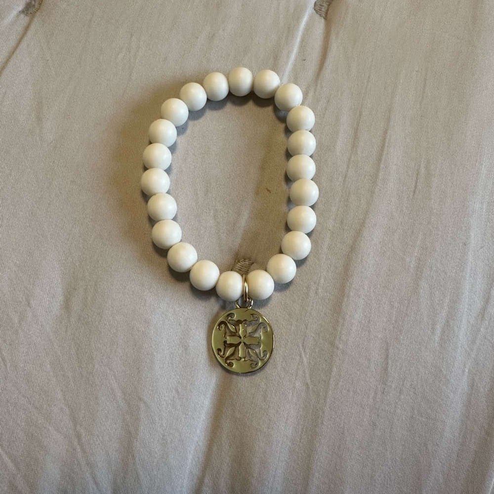 Rustic cuff white bracelet